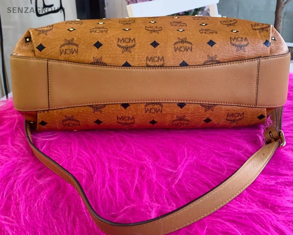 MCM Classic Caramel color Top Handle 2way Shoulder bag Bucket Drawstring Women
