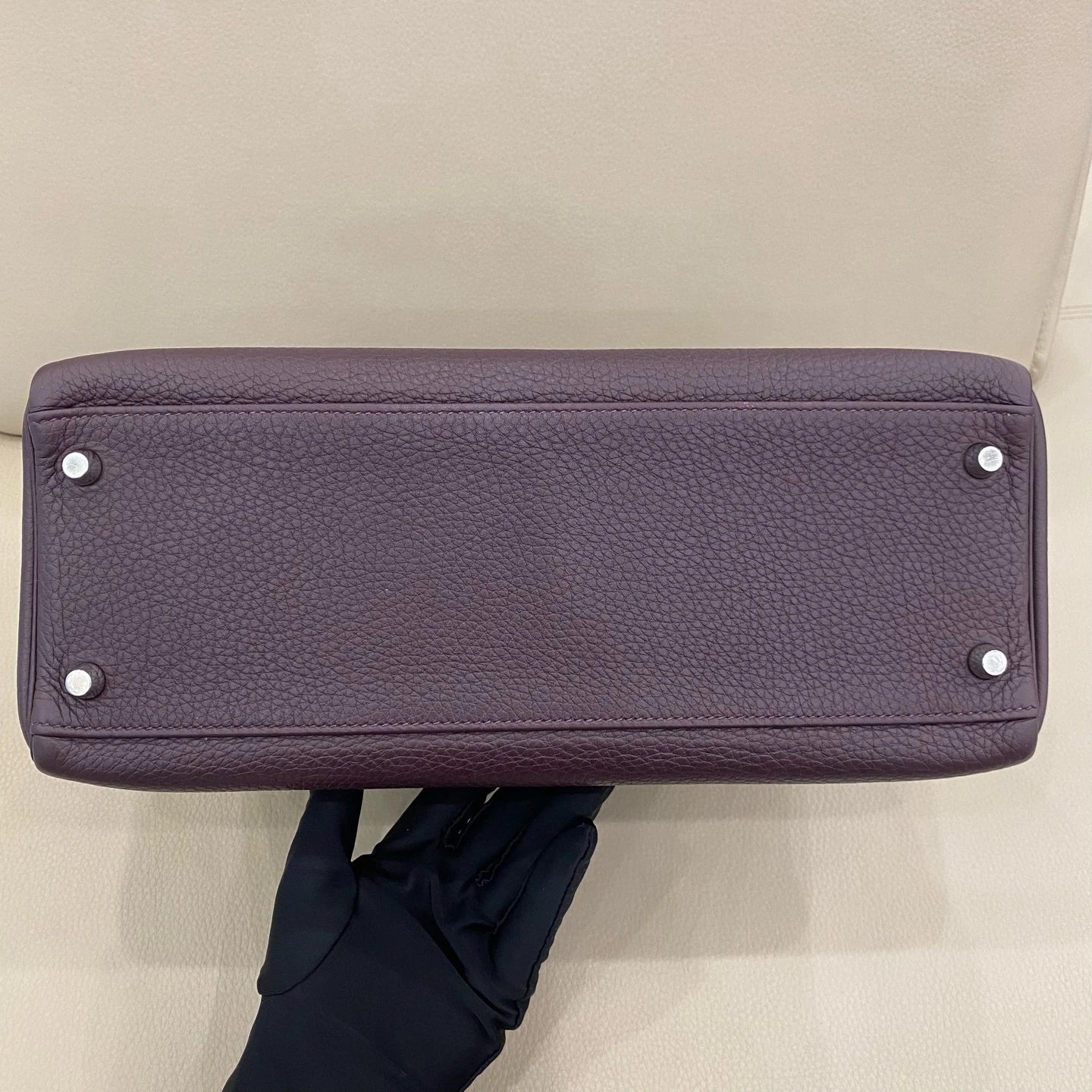 Hermes Kelly32 Purple Togo Leather Handbag For Women