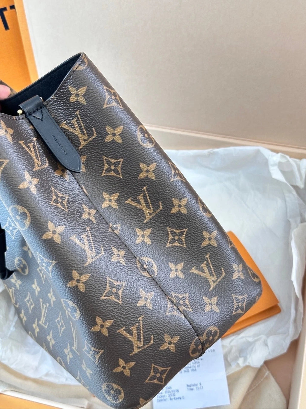 Louis Vuitton Canvas Bucket Shoulder Bag For Women