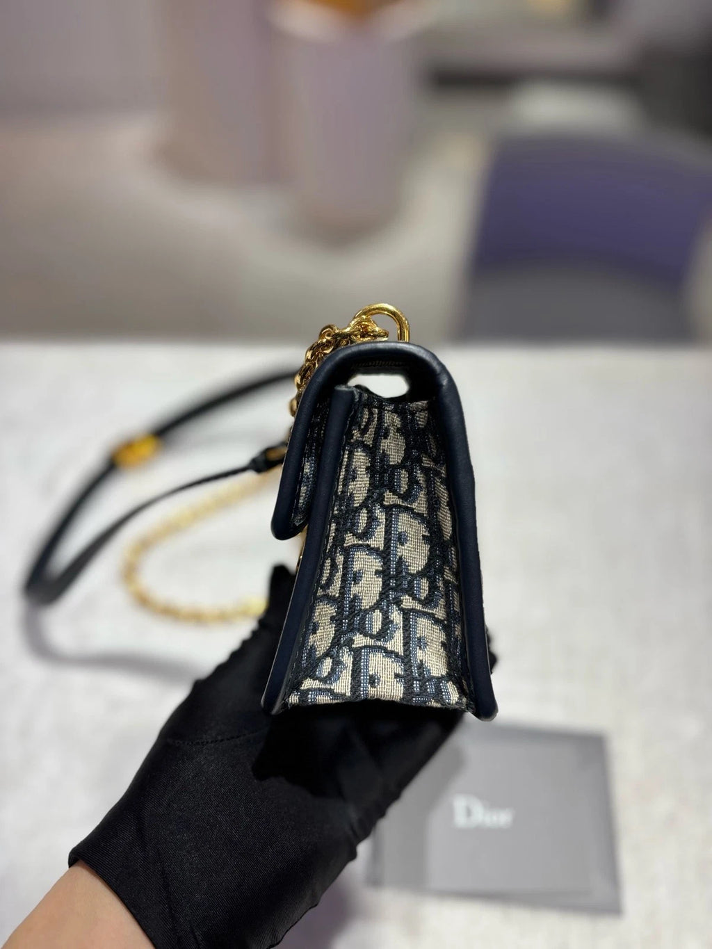Dior Oblique Montaigne30 Small Chain Shoulder Bag For Women