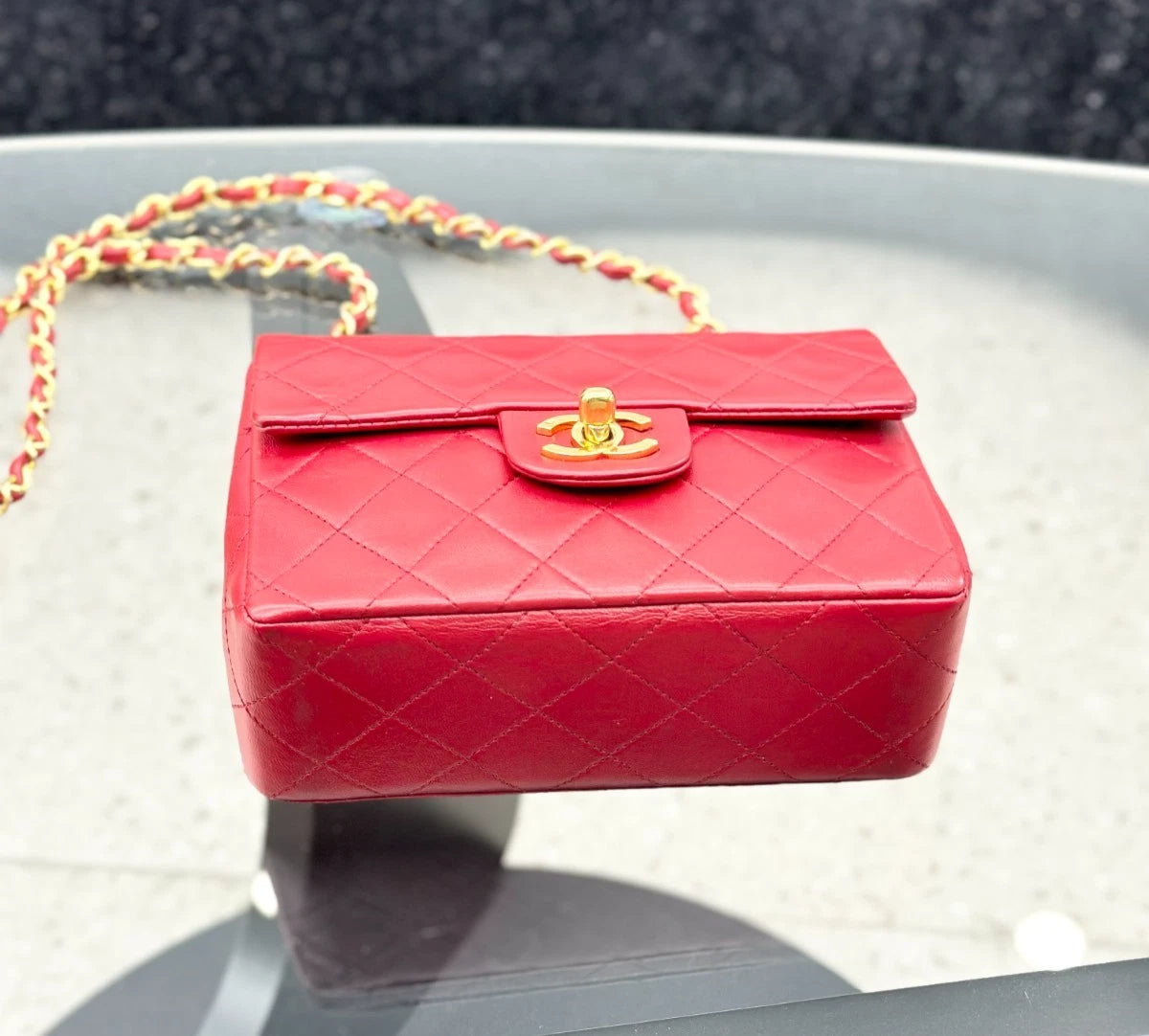 Chanel Classic Flap Vintage Lambskin Shoulder Bag Crossbody Women Fashion S