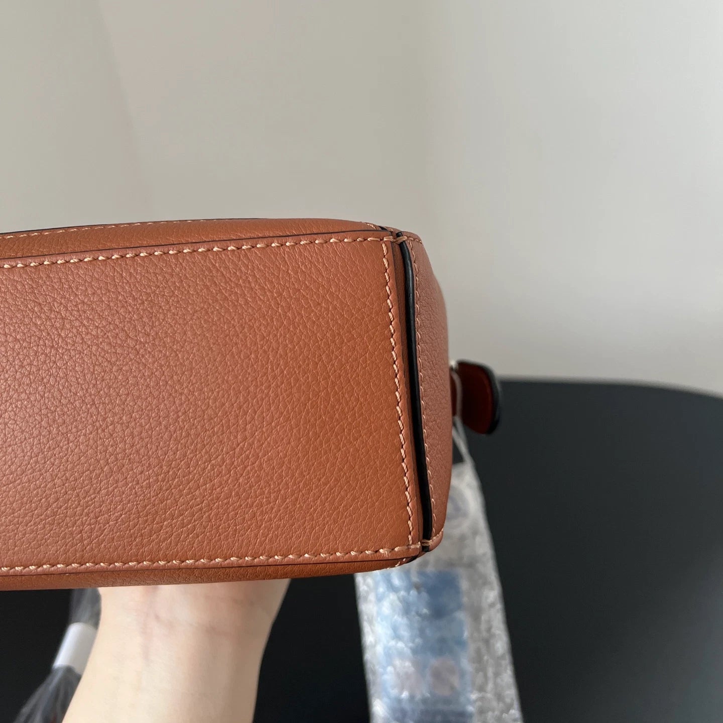 Authentic Loewe Puzzle Mini Caramel Brown Leather Geometric Handbag Crossbody