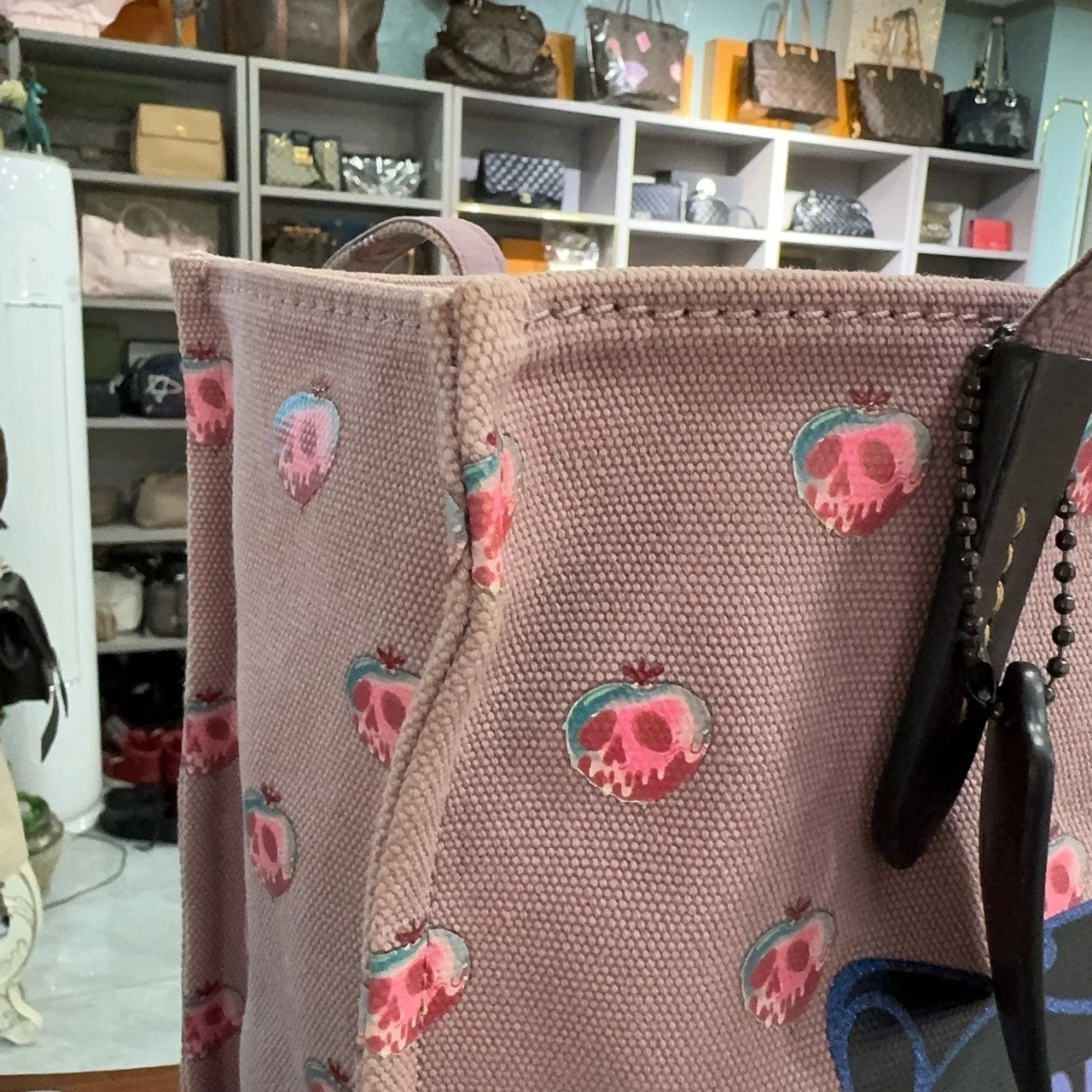 Coach X Disney Snow White Printed Canvas Tote Bag For Women