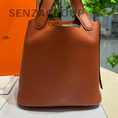 Hermès Picotin Lock Bag Brown TC Leather Women's Handbag