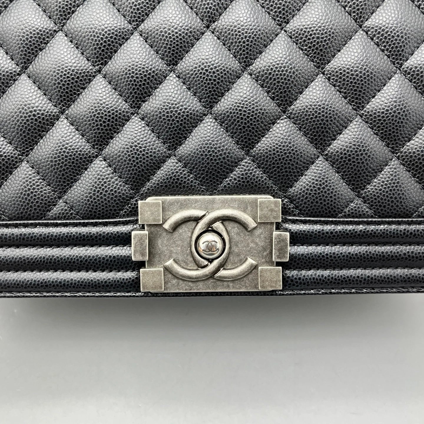 CHANEL Medium Leboy Black Leather Shoulder Bag For Women