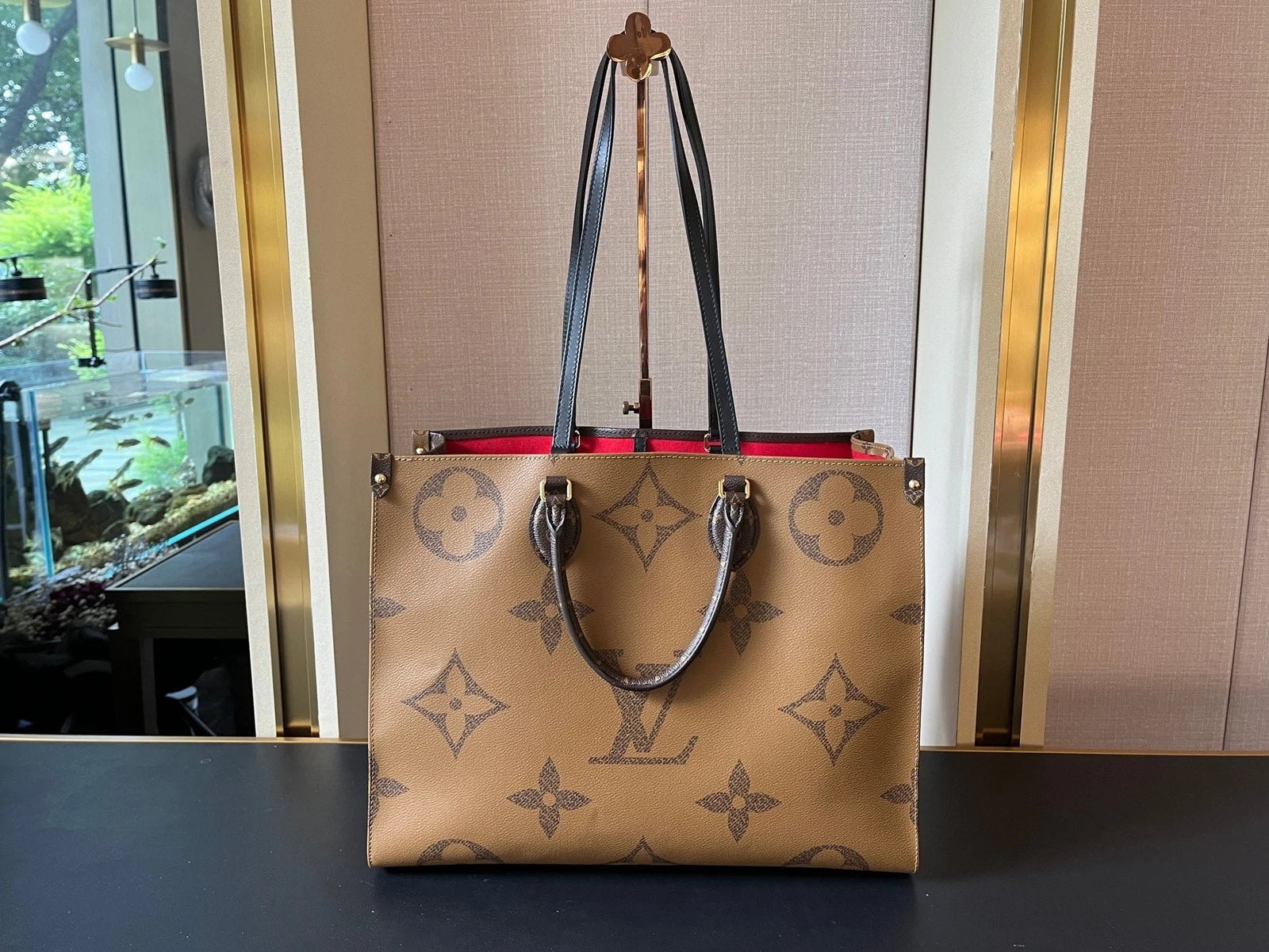 Louis Vuitton Brown Monogram Large OnTheGo Tote Bag For Women