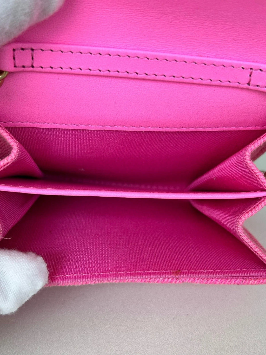 Chanel Denim Mini Chain Crossbody Bag Pink Women Fashion