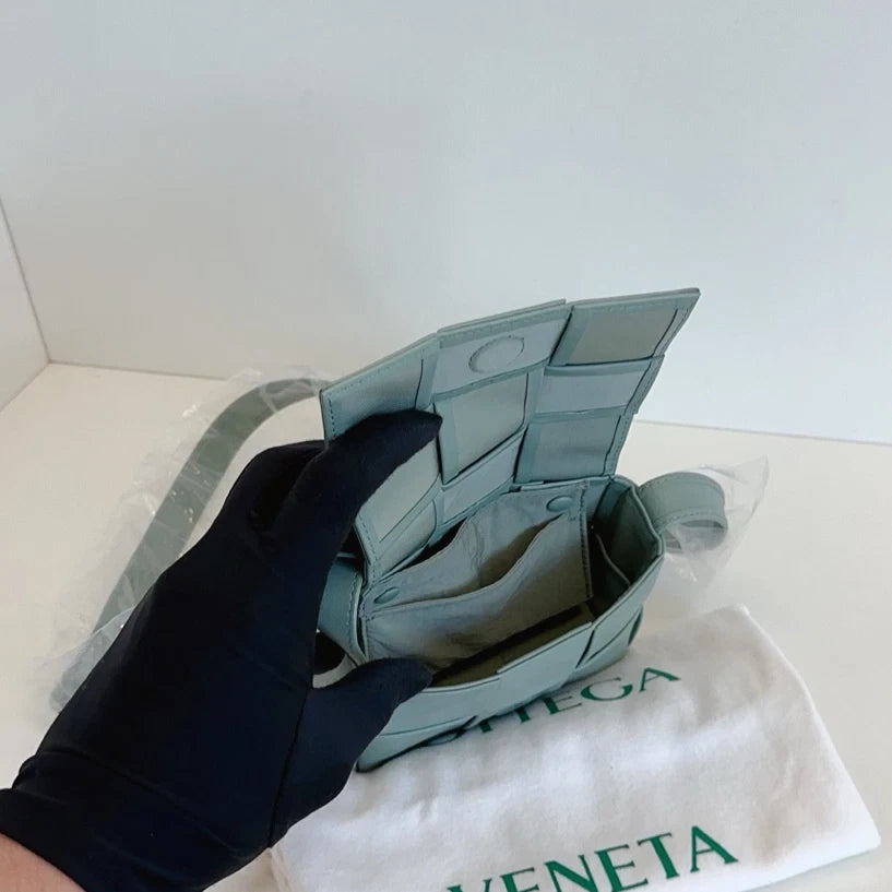 Bottega Veneta Candy Cassette Mini Crossbody Green Women Classic