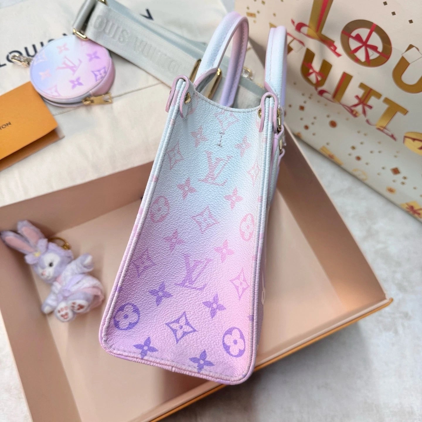 Louis Vuitton Onthego PM Multicolor Canvas Tote Bag For Women