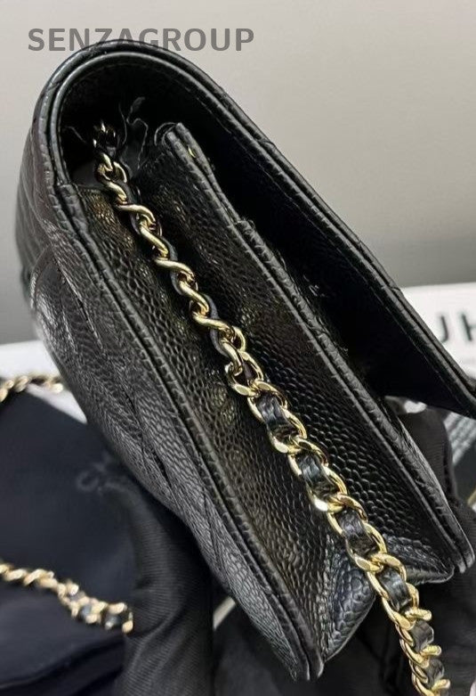 Chanel woc Leather Shoulder Crossbody Bag Women Black
