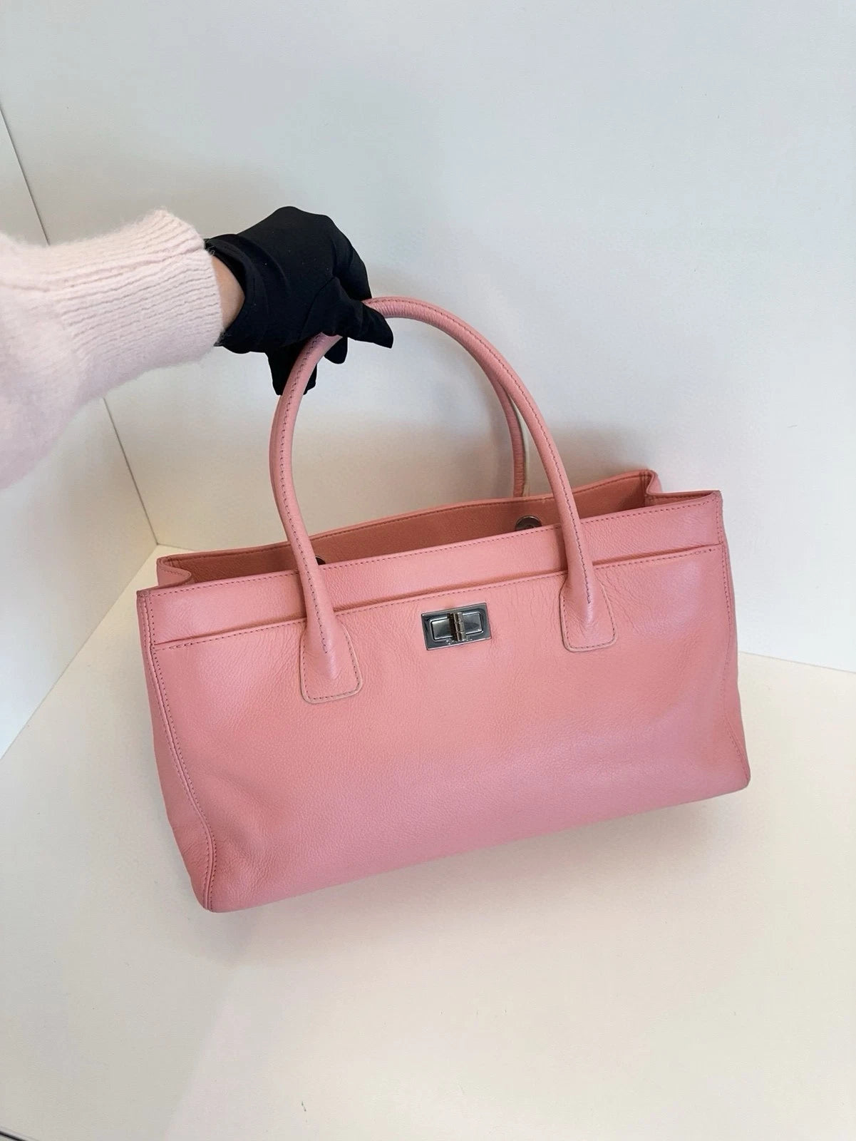 Chanel 2.55 Cerf Pink Leather Tote Bag Excellent