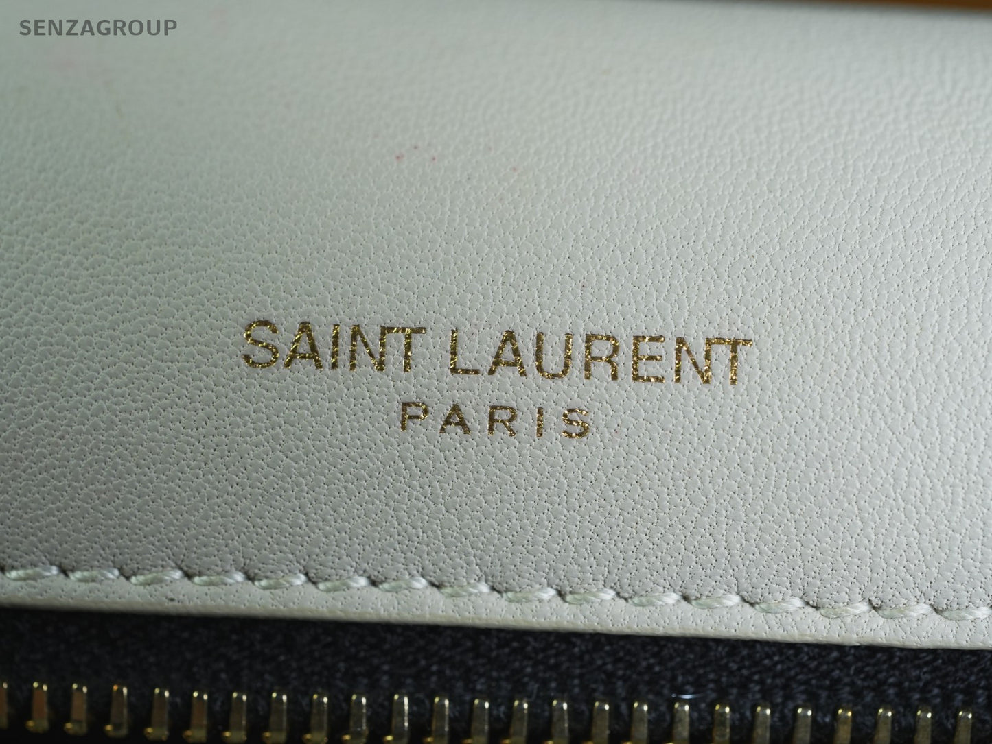 Saint Laurent YSL Niki medium White with gold Leather Shoulder Crossbody bag