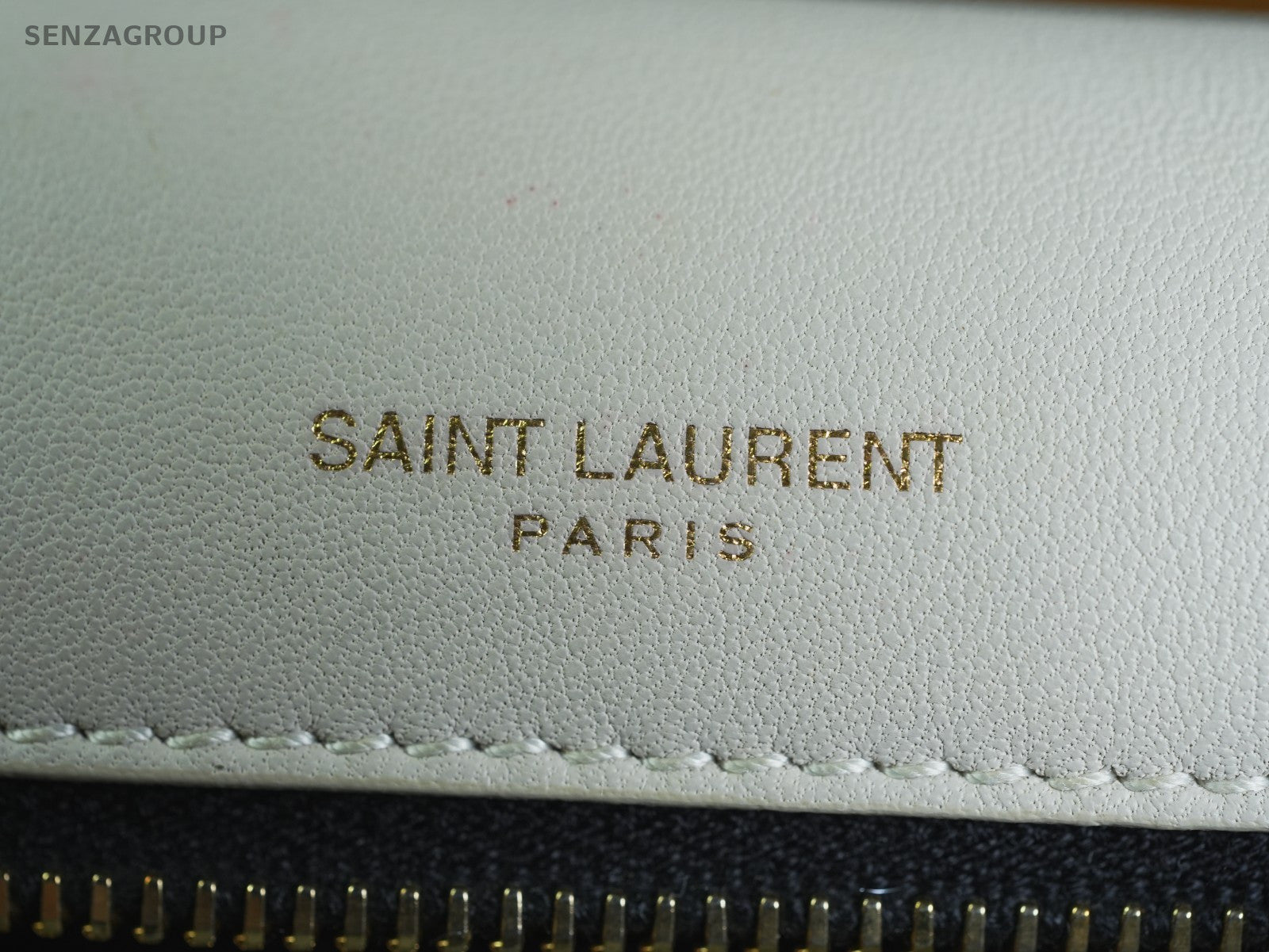 Saint Laurent YSL Niki medium White with gold Leather Shoulder Crossbody bag