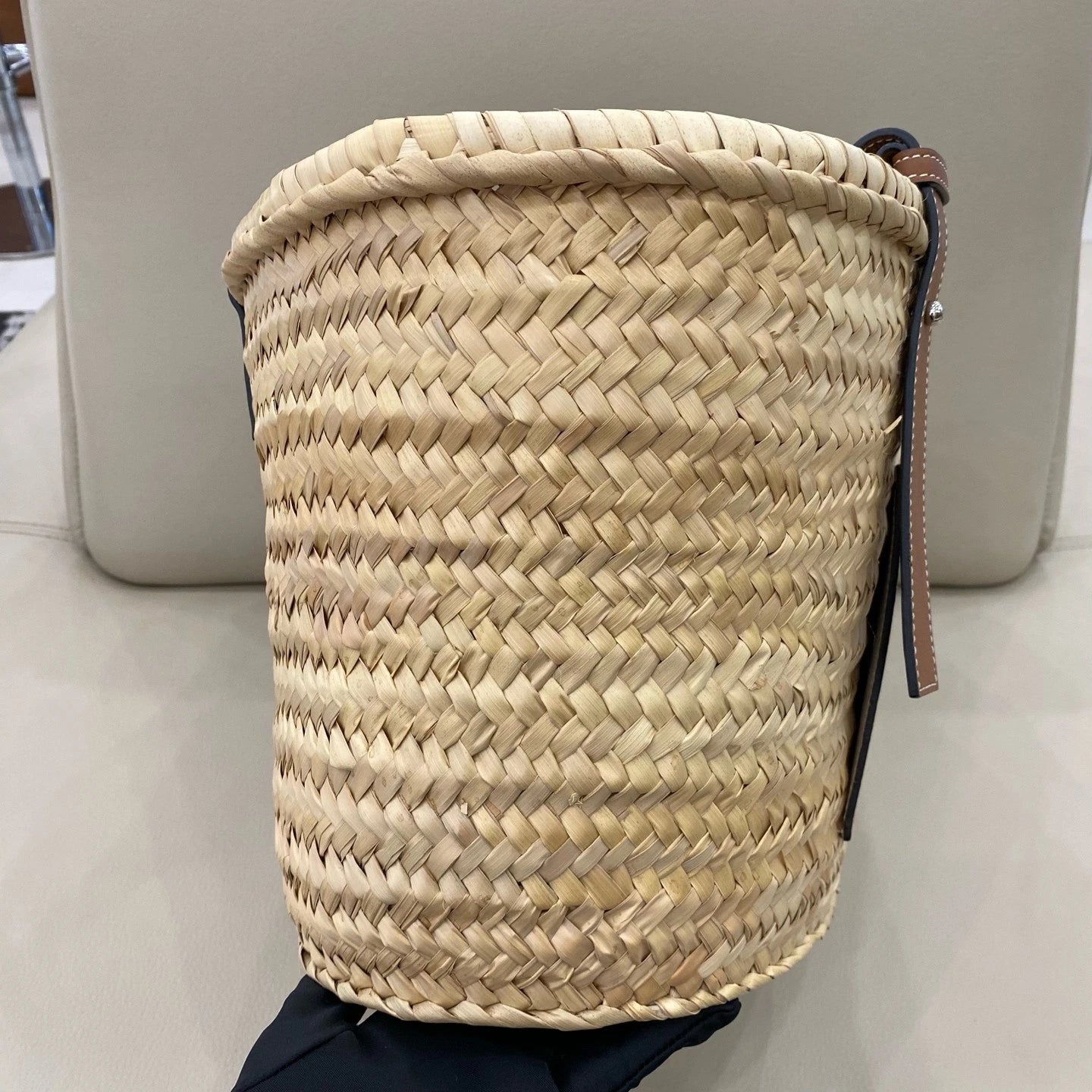 Loewe Medium Woven Straw Tote Shoulder Bag For Women