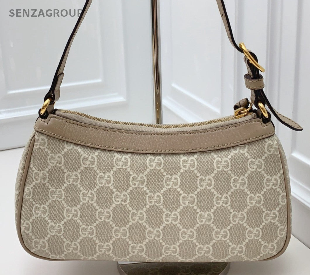 Gucci GG Ophidia Hobo Handbag Shoulder Bag Beige Gold Used Women Classic
