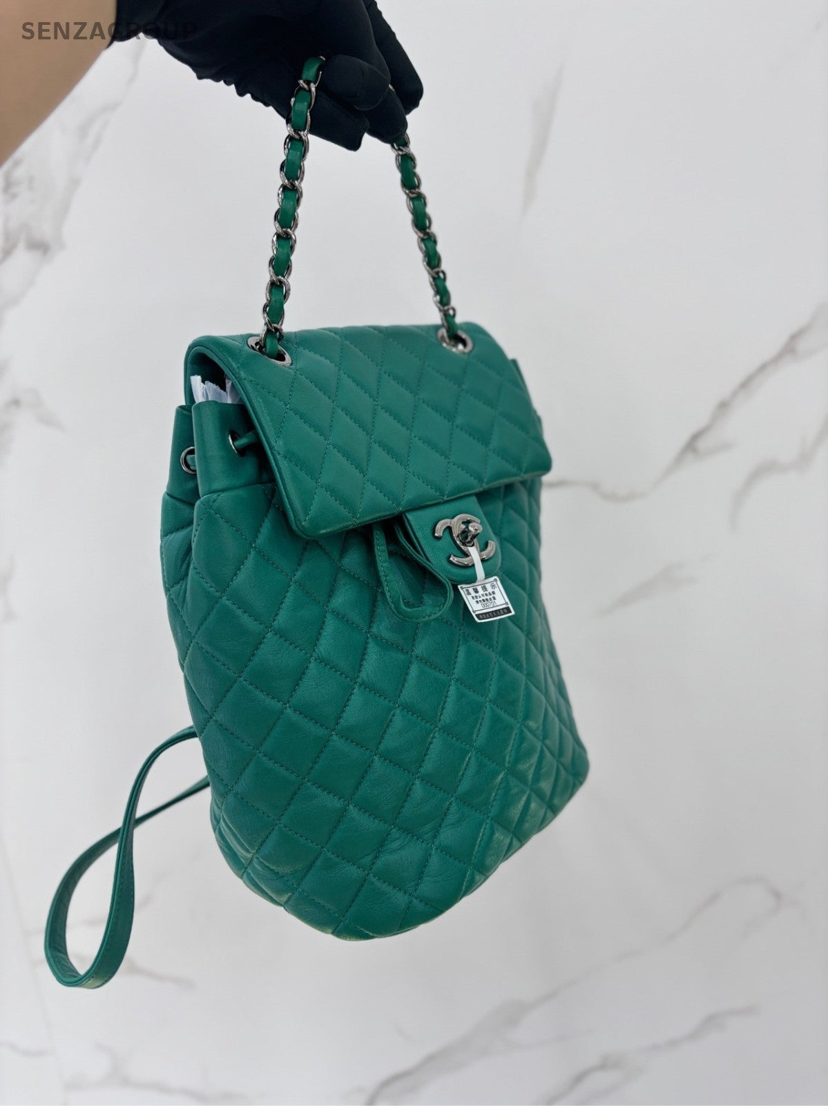 CHANEL Salzburg Backpack PM Diamond pattern Chain Shoulder bag Women