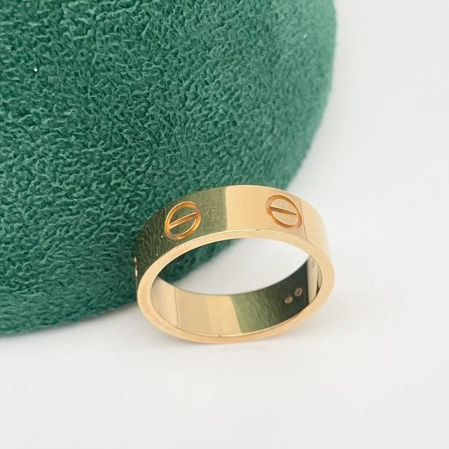 Cartier Love Classic Band Ring 5.5mm 18k Rose Gold EU52/US6