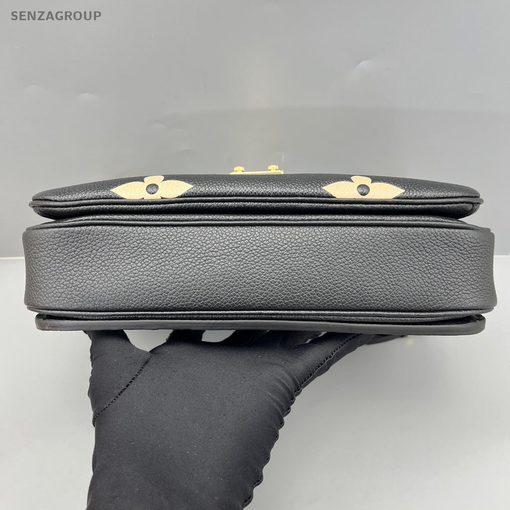 Louis Vuitton Pochette Métis Monogram Shoulder bag Black White Leather Women