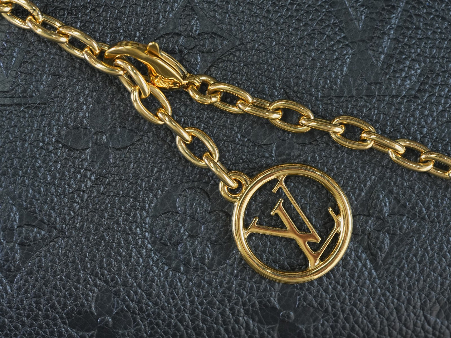 Louis Vuitton Black Monogram Empreinte NANO Madeleine Chain Shoulder bag Women
