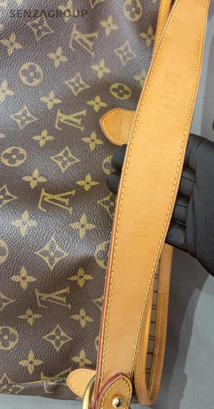 Louis Vuitton Monogram Delightful MM Shoulder Bag Brown Gold Used Women Classic