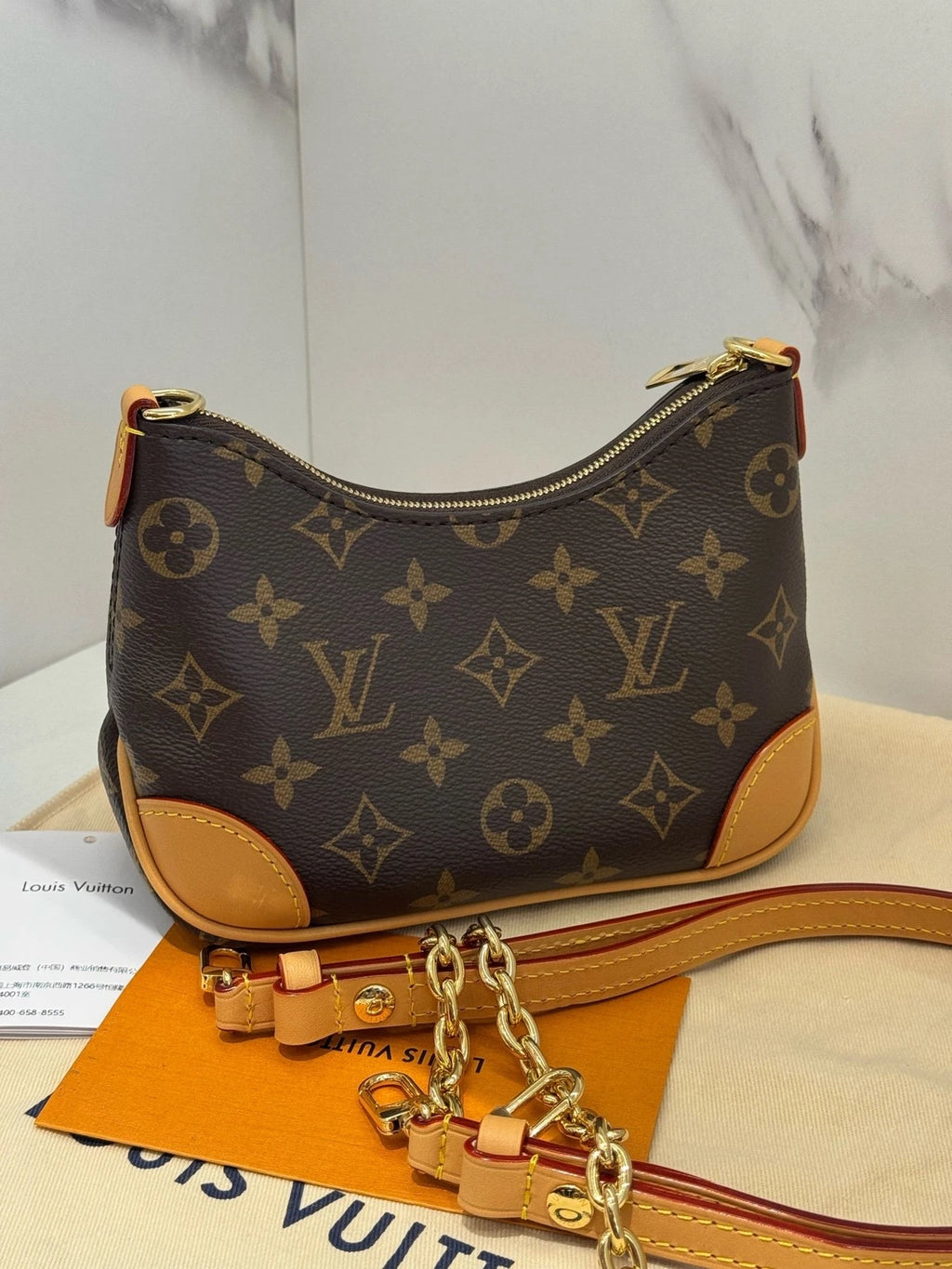 Louis Vuitton Nano Boulogne Monogram Canvas Shoulder Bag Women