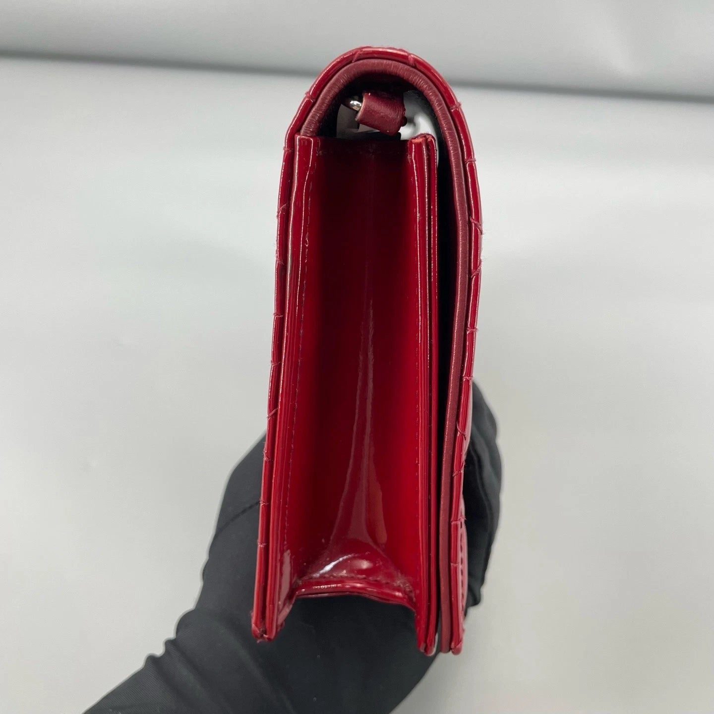 Dior Lady Dior Red Chain Bag Excellent