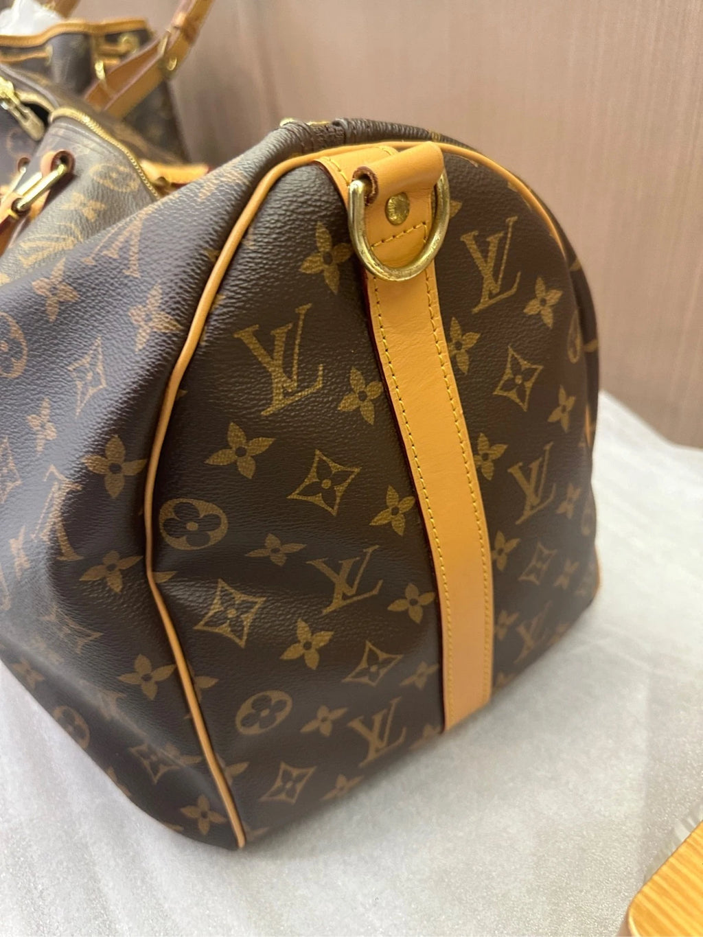 Louis Vuitton Keepall 45 Canvas Travel Shoulder Handbag For Women