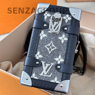 Louis Vuitton Monogram Denim Medium Shoulder Bag - Classic Grey Silver