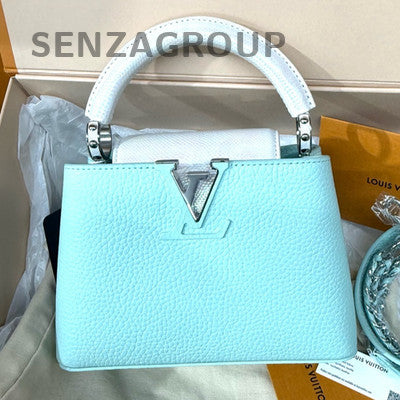 Louis Vuitton Capucines Mini Mint Green Handbag Shoulder Bag Women