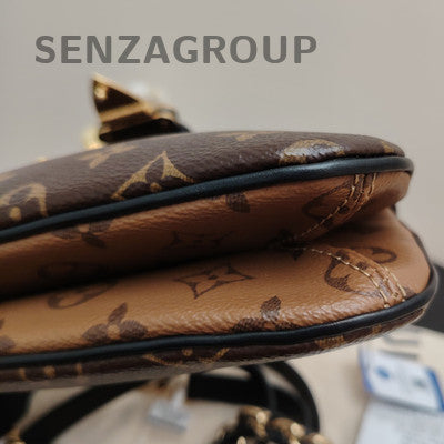 Louis Vuitton Monogram Croissant Chain Shoulder Crossbody Bag Brown