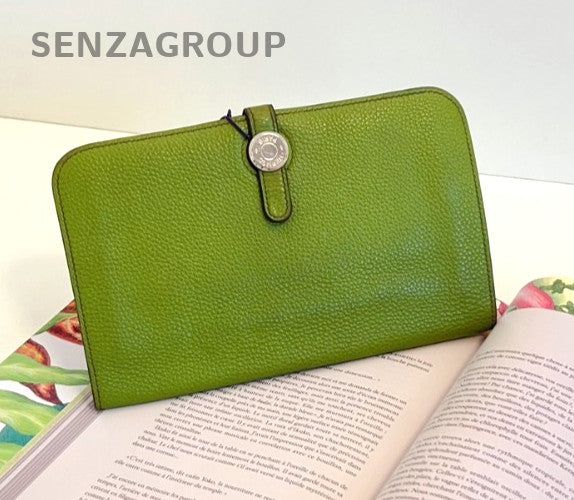 Hermes Dogon Wallet Fennel green Women Passport holder