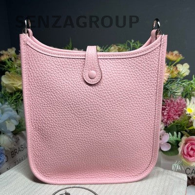 Hermès Evelyne 19 Mini Bag Pink Silver Hardware Shoulder Crossbody