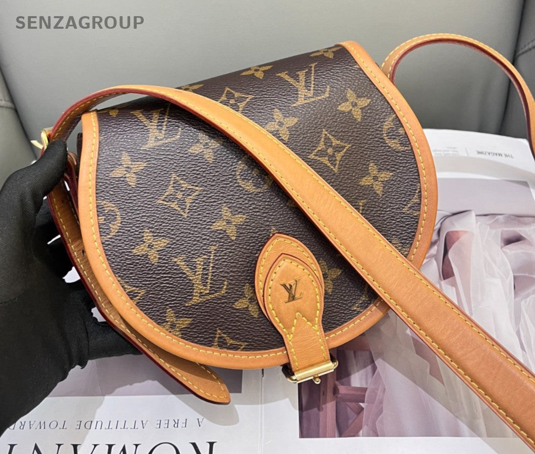 Louis Vuitton Tambourine Saddle Monogram Shoulder bag Women Brown Crossbody