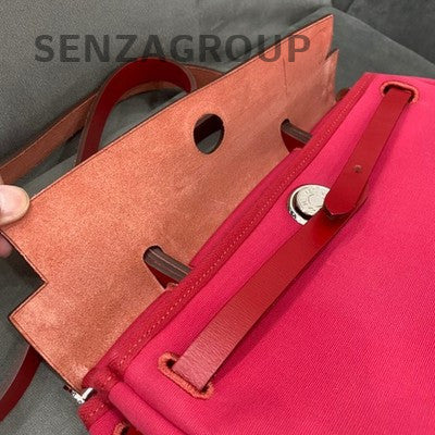 Hermès Herbag 31 Pink Red Shoulder Bag Women's Fashion Classic