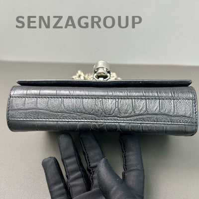 Saint Laurent Black Silver Tassel Chain Shoulder Crossbody Bag Women Classic