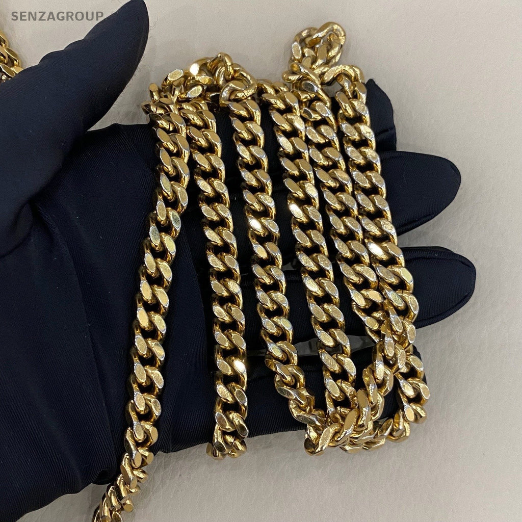 Saint Laurent Cassandre MM Calfskin Chain Shoulder Bag Crossbody Black Women