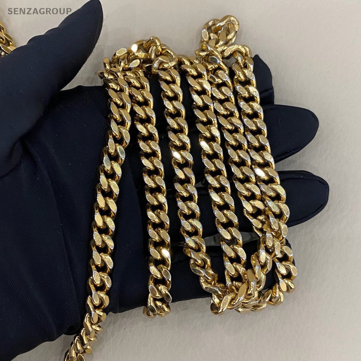 Saint Laurent Cassandre MM Calfskin Chain Shoulder Bag Crossbody Black Women