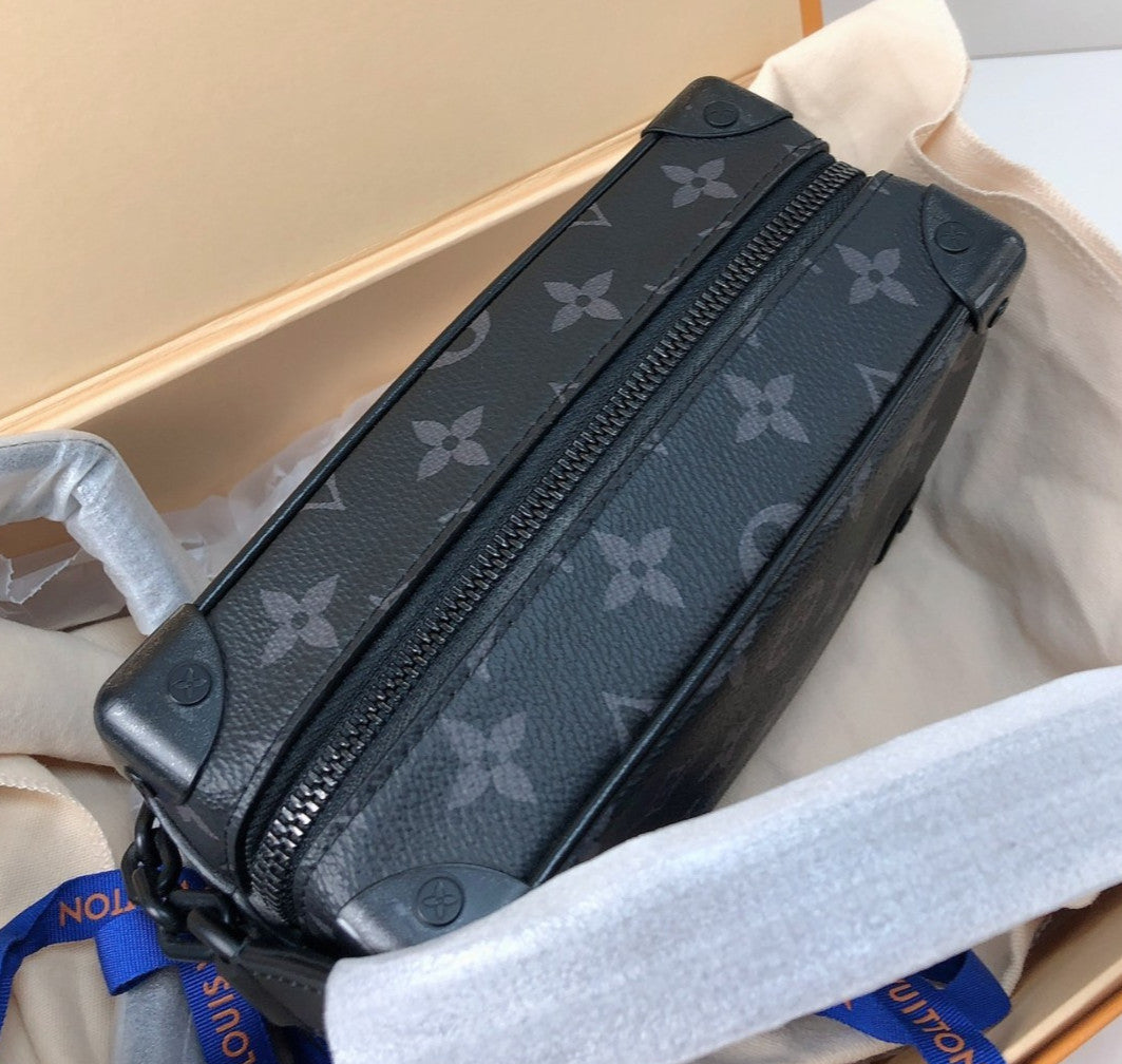 Louis Vuitton Soft Trunk Mini Monogram Crossbody Black Unisex Adults Classic
