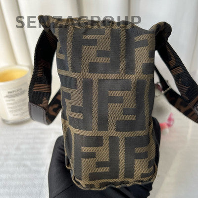 Fendi Monogram Canvas Brown Tote Bag Classic Women's Handbag
