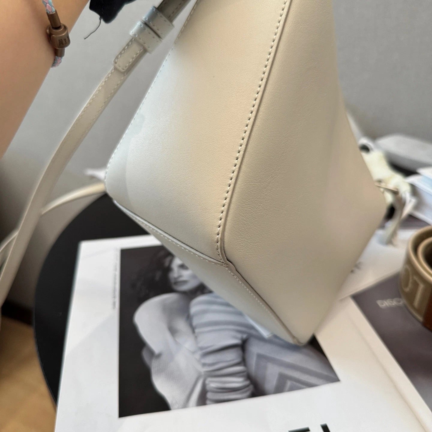 Excellent Loewe Hammock Hobo Mini White Handbag Crossbody Silver Hardware