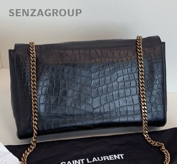 Saint Laurent Kate Chain Shoulder Bag Crossbody Black Gold Women Classic Fashion
