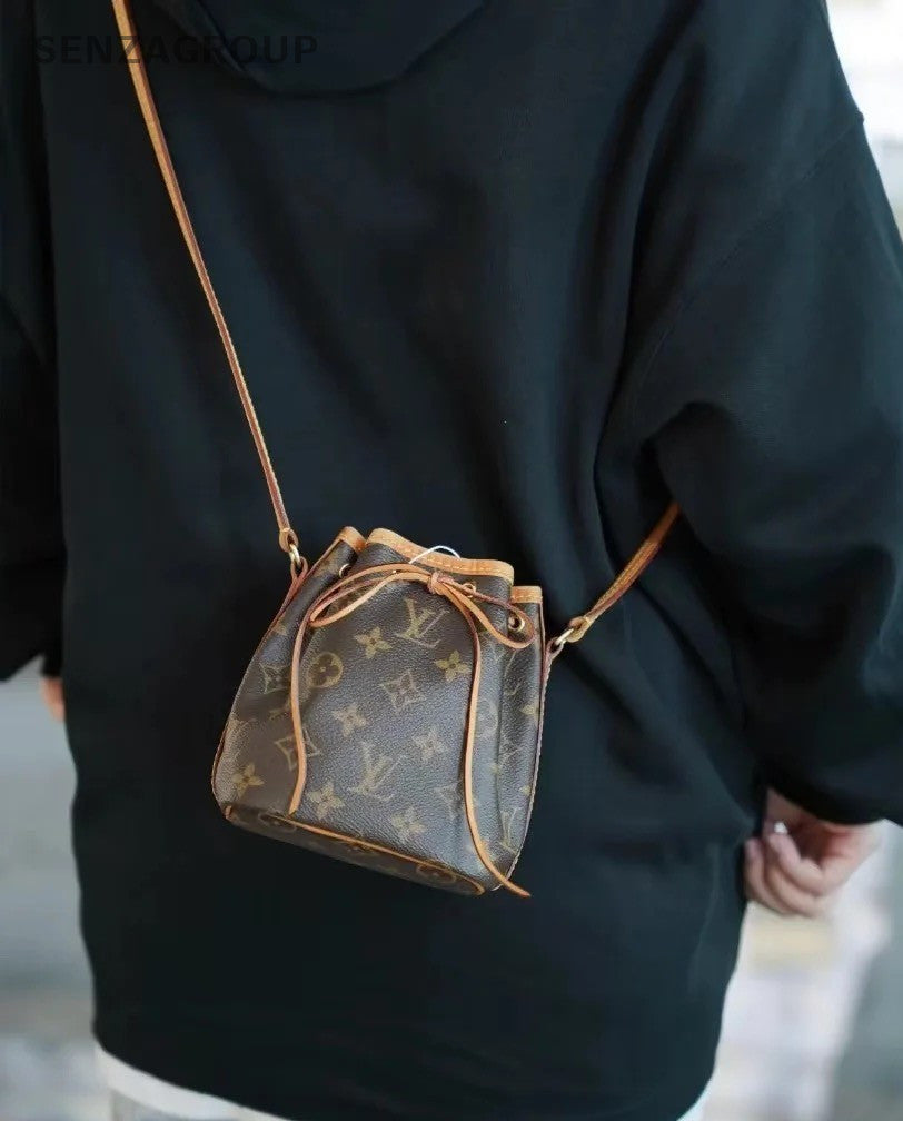 Louis Vuitton Nano Noe Drawstring Monogram Brown Crossbody bag Women