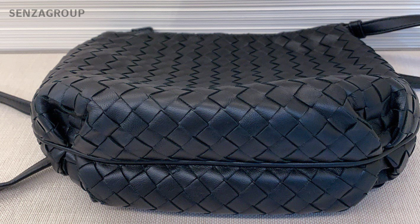 Bottega Veneta PM Intrecciato Shoulder Crossbody Bag Black Women