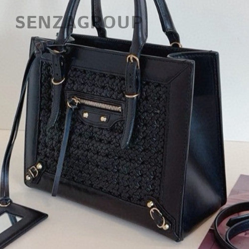 Balenciaga City Mini Top Handle Bag Crossbody Black Gold Women Classic