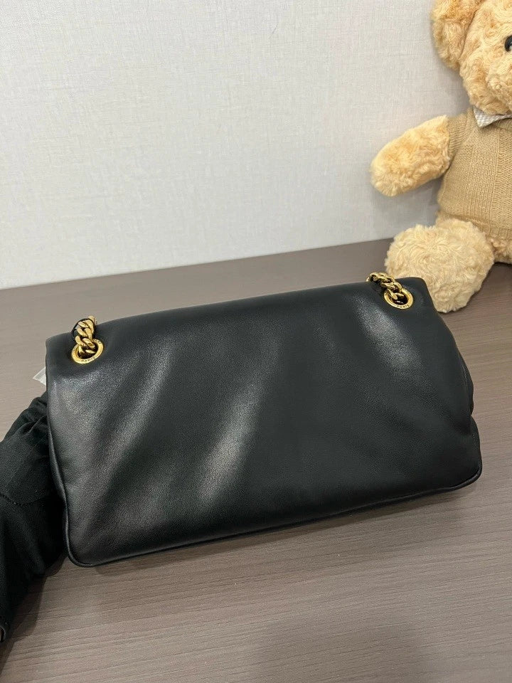 YSL Black Gold Calypso Shoulder Bag For Women