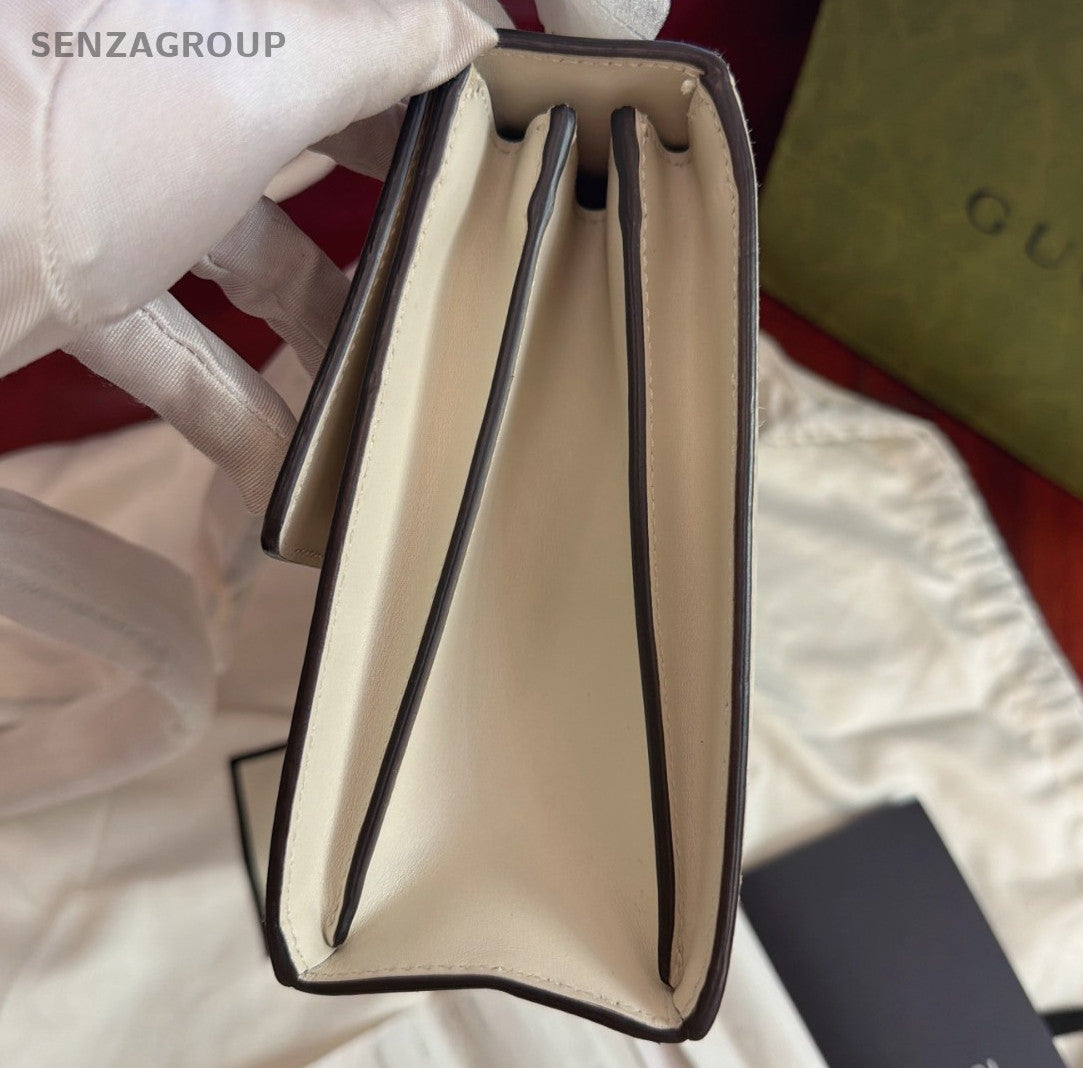 Gucci Zumi 2Way Shoulder Bag Crossbody White Gold Used Women Classic