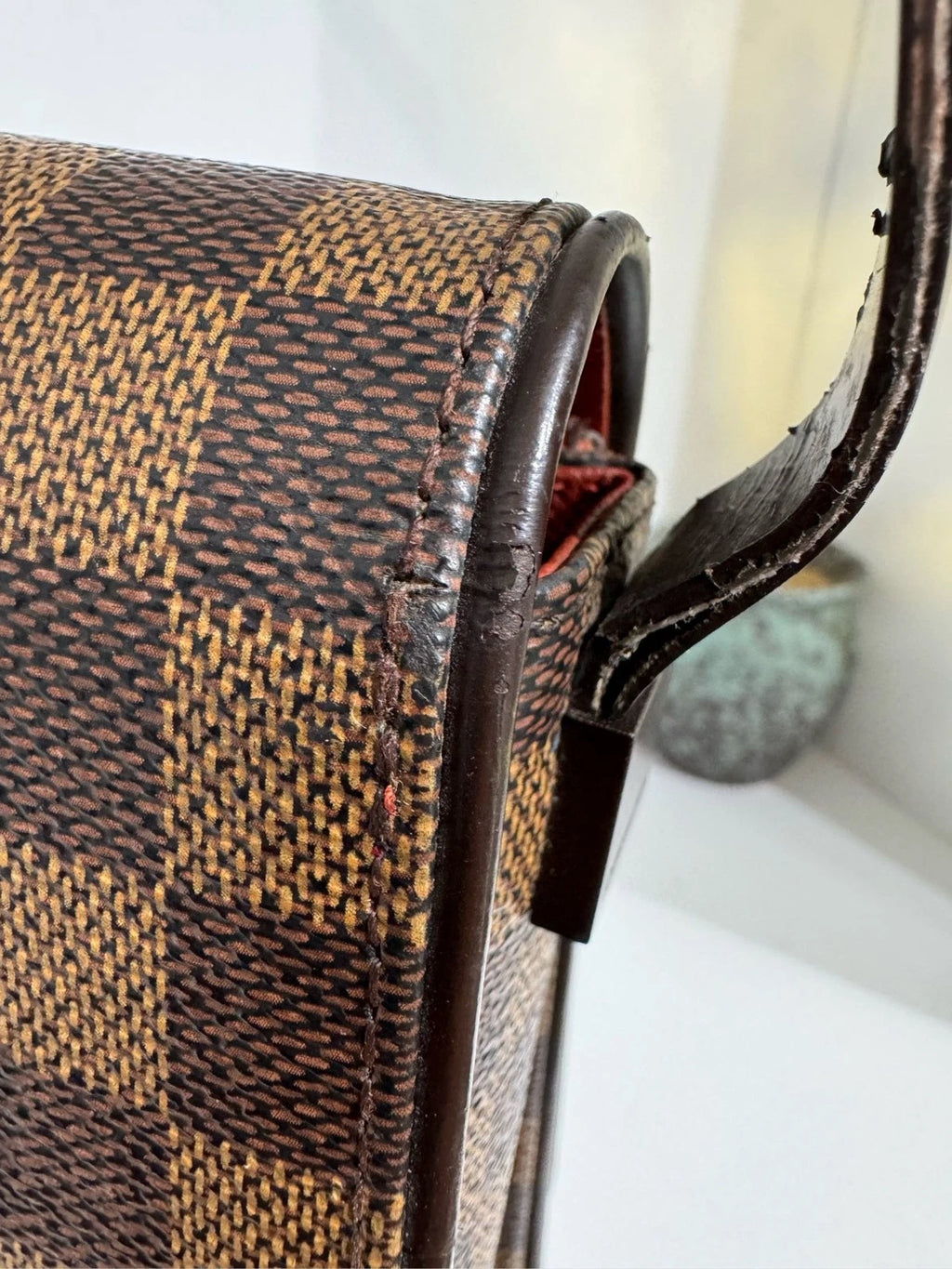 Louis Vuitton Damier Canvas Flap Shoulder Underarm Bag For Women
