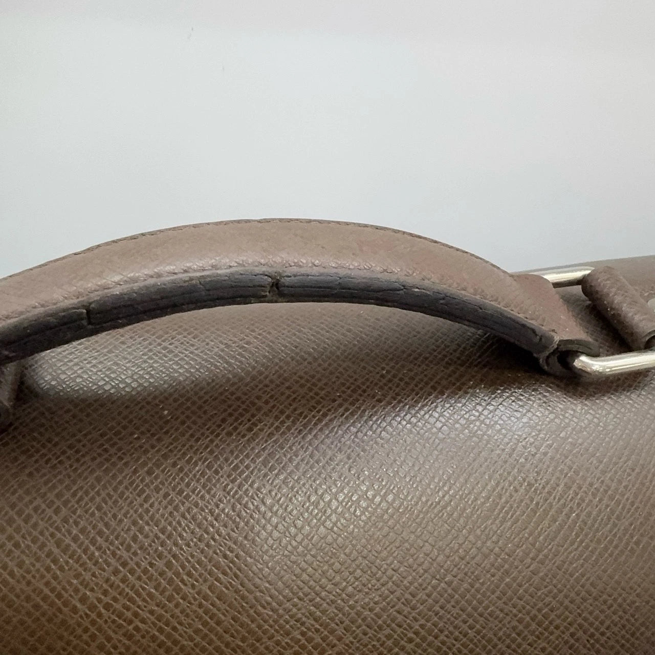 Louis Vuitton Brown Leather Messenger Briefcase Crossbody Handbag For Women