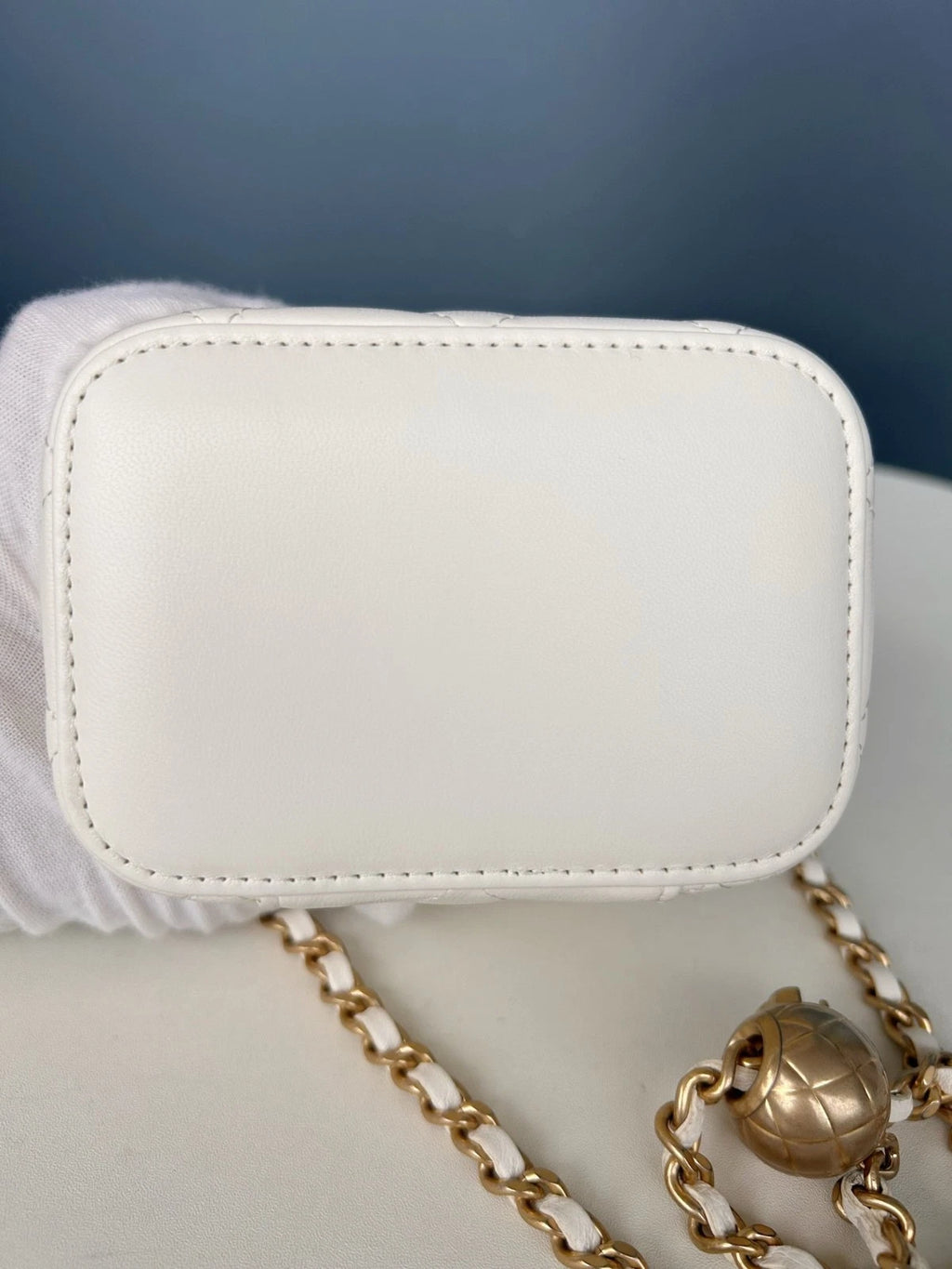 Chanel Lambskin Mini Shoulder Bag Crossbody Bag White Women Classic
