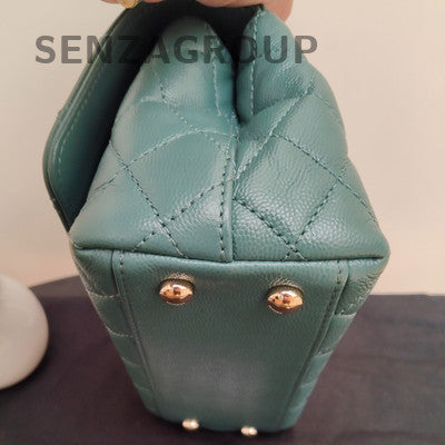 Chanel Coco Handle Mini Green Gold Chain Shoulder Bag Classic Women
